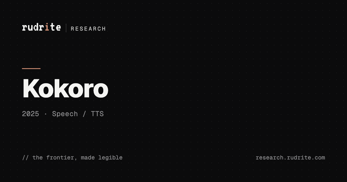 Kokoro — interactive visual explainer | Rudrite Research